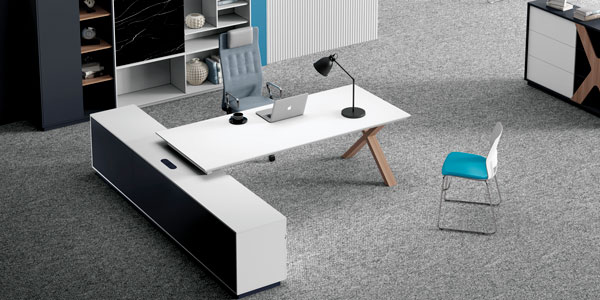 ?，斒宿k公家具|簡格系列現代板式班臺書柜組合展廳實景展示